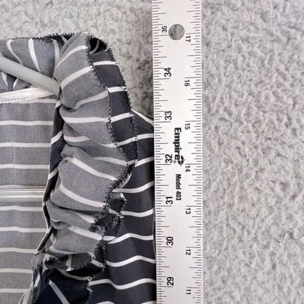KATE SPADE WOMENS DRESS BLACK WITH WHITE STRIPES SIZE 4